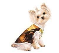West Desert Cactus with Cowboys Riding Horses2 Print Dog Shirt Summer Pet T-Shirts Stretchy Cats Dogs Tee Shirt Sleeveless Tank Top Dog Vest