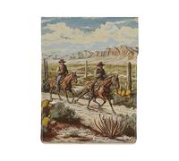 West Desert Cowboys Riding Horses Printed Laptop Sleeve Bag 13-Inch - Leather Laptop Sleeve Case Shockproof Protective Computer Cover Bag