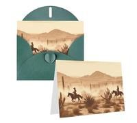 West Desert Greeting Cards Blank with Envelopes for Birthday, Mother's Day, Christmas, Halloween, Wedding, Greeting Cards for All Occasions
