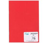 West Design - A3 Sketchbook, 140gsm, 40 White Pages, Stapled Laminated Red Cover, Crisp, Acid Free Plain, Blank Paper, Sketch, Draw, Journal, Scrapbook, Drawing Pad, Notebook, Home, Art Supplies