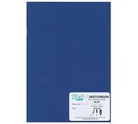 West Design - A4 Sketchbook, 140gsm, 40 White Pages, Stapled Laminated Neon Blue Cover, Crisp, Acid Free Plain, Blank Paper, Sketch, Draw, Journal, Scrapbook, Drawing Pad, Notebook, Home, Art Supplies