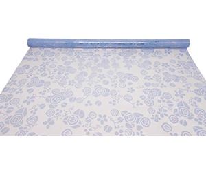 West Design Printed Cellophane Film Roll Fledgling Blue Wrapping Baskets, 600 mm x 2.5 m
