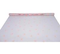 West Design Printed Cellophane Film Roll Pink Daisy Wrapping Baskets, 600 mm x 2.5 m