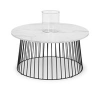 West End Round Coffee Table - White Marble netfurniture White One Size