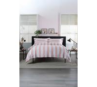West End Stripe Duvet Set - Breathable 100% Cotton Bedlinen The Lyndon Company Rose Super King
