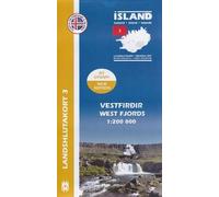 West Fjords Iceland Map 1: 200 000: Regional map 3