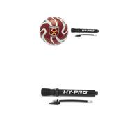 West Ham 26 Panel Size 5 Cosmos Ball - Claret + Hy-Pro Fast Dual Action Portable Pump