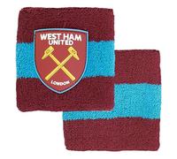 Hy-Pro Cotton Wristbands – Officially Licensed West Ham F.C. Hammers – Moisture-Wicking, Unisex 2 Pack