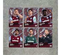 West Ham Players SIGNED A6 Poster Pack - 6 Autographed Poster Print Cards (Bowen, Alavrez, Kudus, Paqueta, Fabianski, Potter)