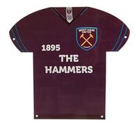 West Ham Shirt Shaped Metal Sign