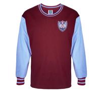Score Draw West Ham United 1964 FA Cup Final Retro Shirt Claret/Sky XX-Large Cotton
