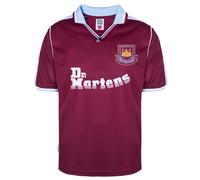 Score Draw West Ham United 2000 Retro Football Shirt Claret/Sky Medium Polyester