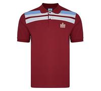 West Ham United Admiral 1982 Club Polo Shirt Claret/Sky Medium Polyester