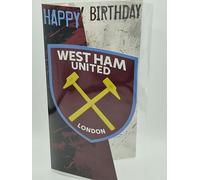 WEST HAM UNITED CREST OFFICIAL BIRTHDAY CARD