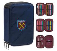 West Ham United F.C. Kids Pencil Case & Stationery Supplies Set School Travel Colouring Pens Colouring Pencils Notebook
