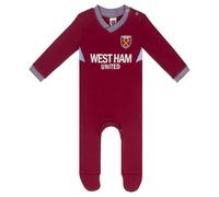 West Ham United FC Baby Sleepsuit - Official Football Sleepwear Gift, Claret, 0-3 Months