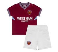 West Ham United FC Baby T-Shirt & Shorts Set in Burgundy | Size: 6-9 m West Ham United FC Burgundy 6-9 m