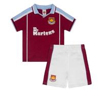 West Ham United FC Baby T-Shirt & Shorts Set - Official Football Gift for Infants, Claret, 6-9 Months