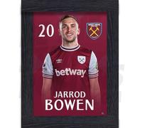 West Ham United FC Bowen 24/25 Headshot Poster Framed A4