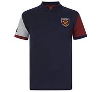 West Ham United FC Boys Contrast Sleeve Polo Shirt Navy 12-13 Years