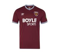 West Ham United FC Castore Men's Home Short Sleeve Shirt, New Claret, XS