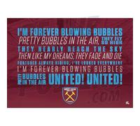 West Ham United FC Chant Poster Unframed A4