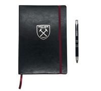 West Ham United Fc Crest A5 Notebook & Pen Black (One Size)