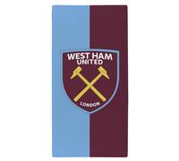 West Ham United FC Crest Beach TowelOne Size Claret/Sky BS5907