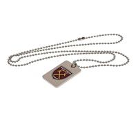West Ham United FC Enamel Crest Dog Tag & Chain