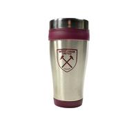West Ham United FC Executive Metallic Travel MugOne Size Silver/Maroon BS3788