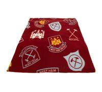 West Ham United FC Fleece BlanketOne Size Maroon/Blue/Yellow TA11146