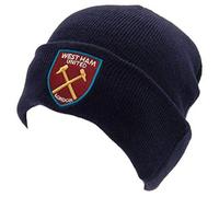 West Ham United FC Football Cuff Knitted Wooly Hat - Navy