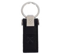 West Ham United FC Leather Keyring (One Size) (Black)