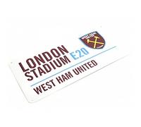West Ham United FC Metal Street Sign (One Size) (Multicoloured)