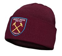 West Ham United FC Official Football Gift Kids Knitted Bronx Beanie Hat Claret