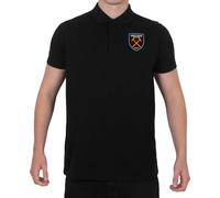 West Ham United FC Official Football Gift Mens Crest Polo Shirt Black XL