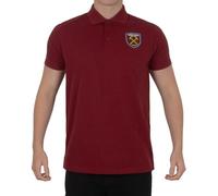 West Ham United FC Official Football Gift Mens Crest Polo Shirt Claret XXL