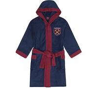 West Ham United FC Official Gift Boys Fleece Dressing Gown Robe Navy 3-4 Years