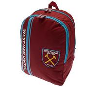 West Ham United FC Stripe Design Backpack Rucksack For School Holiday Picnic Gift Idea For Birthday Anniversary Christmas