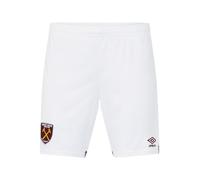 West Ham United FC Umbro Men's Home Shorts, Brilliant White, M