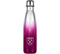 West Ham United FC Water Bottle Stainless Steel Metallic Flask Ombre Bottle Official Merchandise