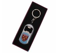 West Ham United Official FC torch light bottle opener keychain in a gift box