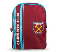 West Ham United FC Stripe Design Backpack Rucksack For School Holiday Picnic Gift Idea For Birthday Anniversary Christmas