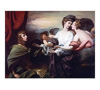 West Helen Troy Brought Paris Cherub Painting Art Print Canvas Premium Wall Decor Poster Mural