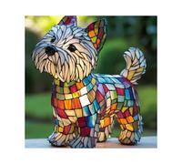 (West Highland) Creative Dolphin Panda Lion Leopard Dog Animal Resin Led Ornament Light Night