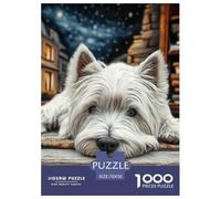 West Highland Terrier 1000 Piece Jigsaws Cute Pet Dog Puzzle - Easy-Grip Decoration for Family Space | 70x50cm/1000pcs