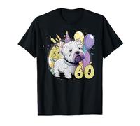 West Highland Terrier Dog 60th Birthday Party 60 Year Old T-Shirt