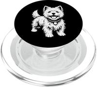 West Highland Terrier Dog Line Art Portrait Graphic PopSockets PopGrip for MagSafe