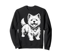 West Highland Terrier Dog Line Art Portrait Graphic Sweatshirt