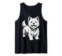 West Highland Terrier Dog Line Art Portrait Graphic Tank Top